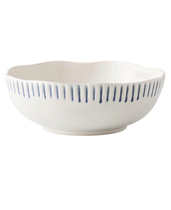Juliska Sitio Stripe Indigo Coupe Bowl - FINAL SALE